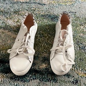 Kate Spade White Ruffle Sneakers Size 8